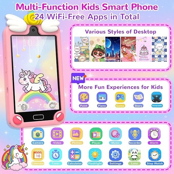 Kids Smart Phone for Girls – Fun, Learning & Entertainment in One - Picture 2 of 6